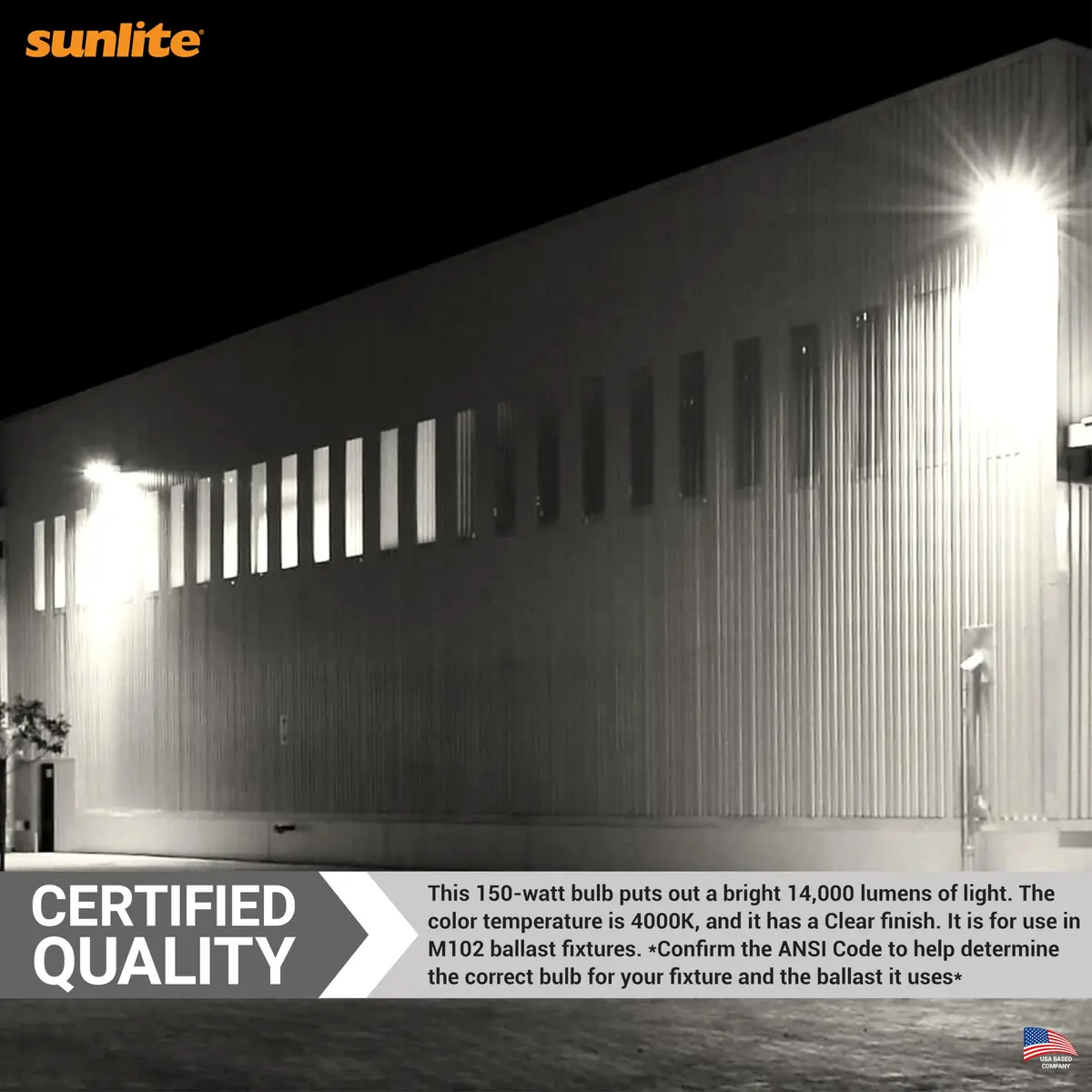 Sunlite Metal Halide Lamp 150W | Pulse Start, ED17, E26, 14000 Lumens, 4000K - view 5