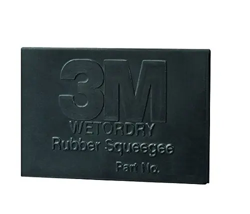3M Wetordry Rubber Squeegee 2 Inch x 3 Inch | Flexible Rubber for Sanding Sludge & Filler Application - main product image