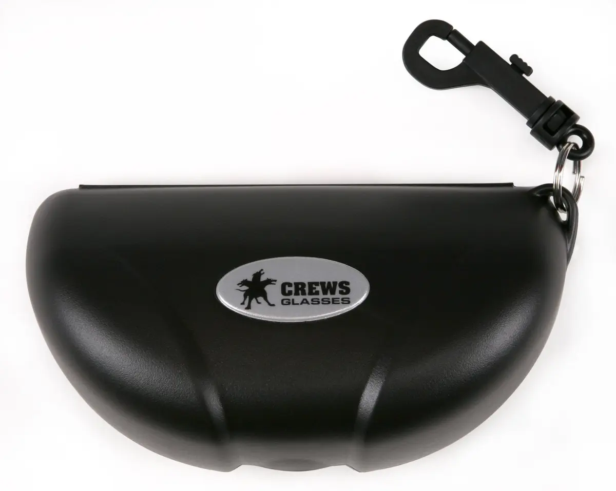 MCR Safety Crews 207 Hard Shell Eyeglass Case | Crush Resistant with Belt Loop Hook, Black - main product image
