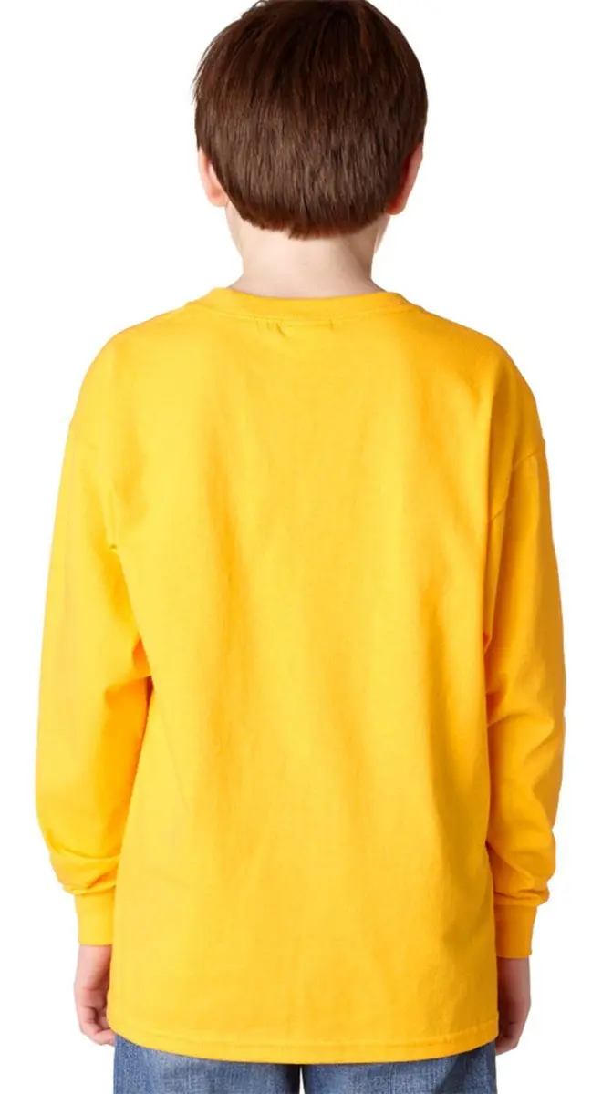 Gildan Heavy Cotton Long Sleeve T-Shirt 20F Royal Medium | Classic 100% Cotton Comfort - view 4