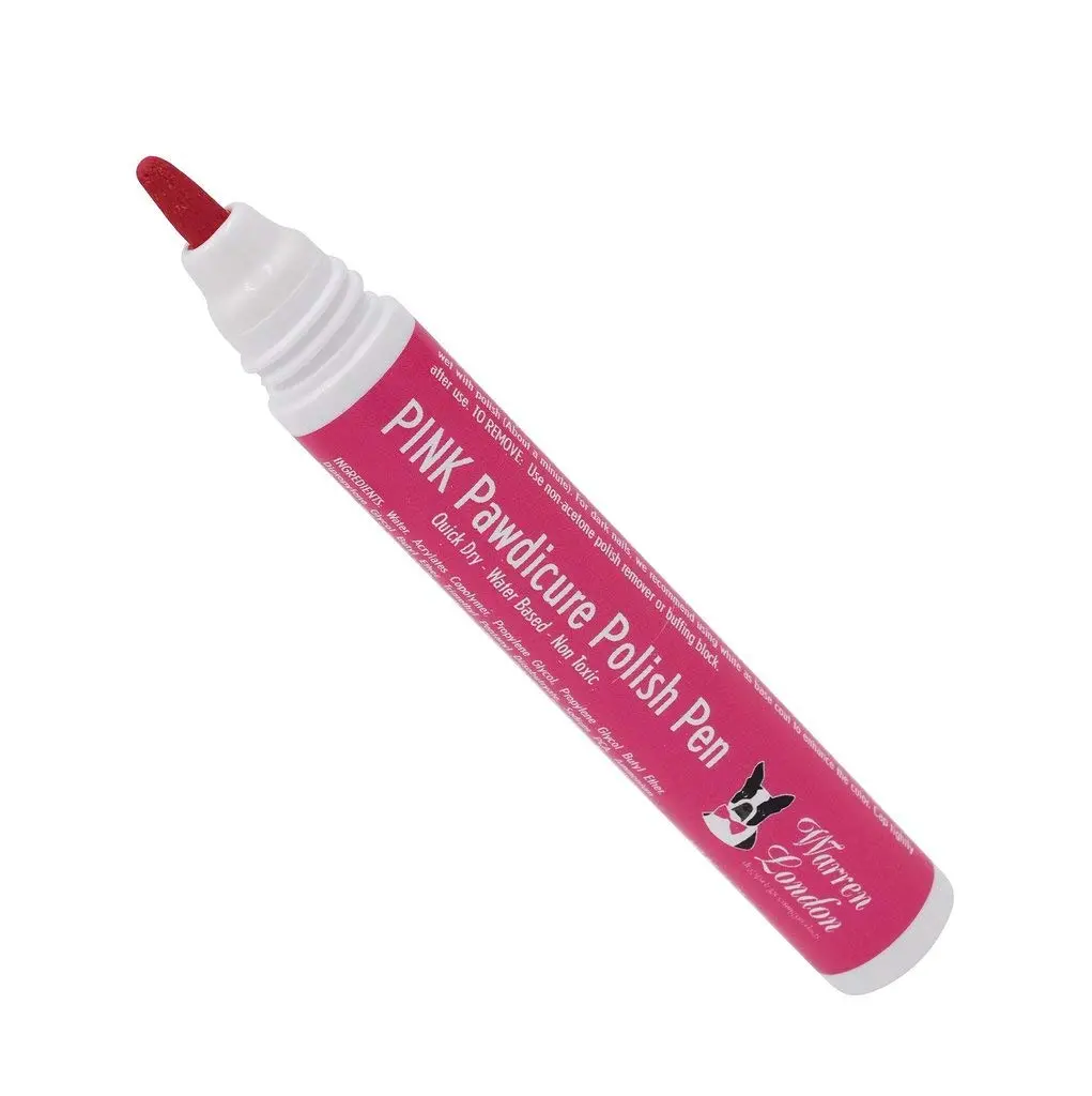 Warren London Pawdicure Dog Nail Polish Pens | Made in USA | Quick Dry, Low Odor, Non-Toxic | 13 Colors | Pink - main product image