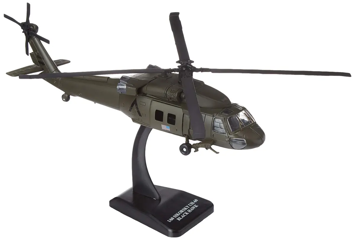 NewRay Sky Pilot UH-60 Black Hawk Diecast Helicopter 9.5 inches | Detailed 1:60 Scale Replica - main product image
