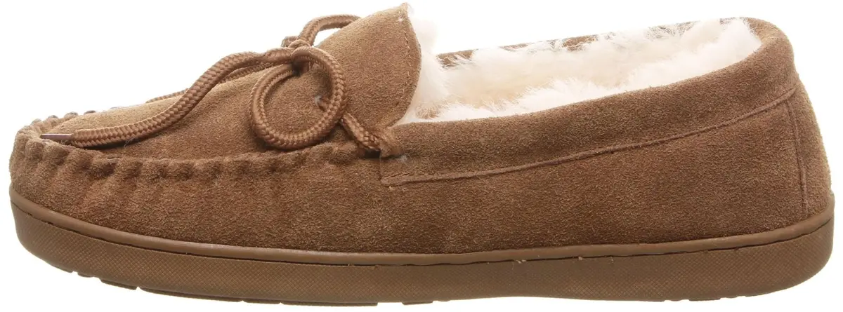 BEARPAW Moc II Slipper, Hickory, Size 9 | Classic moccasin for indoor comfort - view 4
