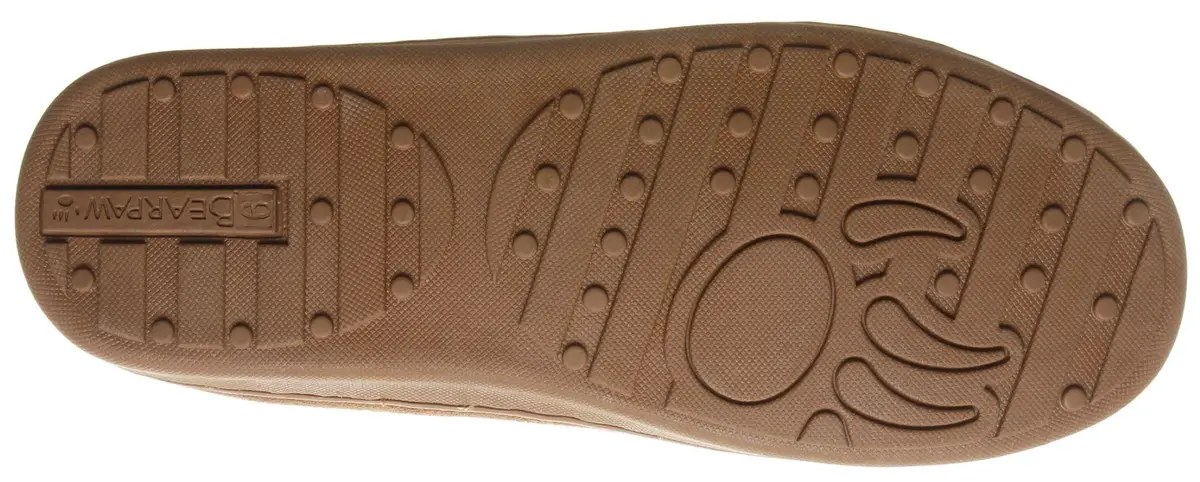 BEARPAW Moc II Slipper, Hickory, Size 9 | Classic moccasin for indoor comfort - view 6