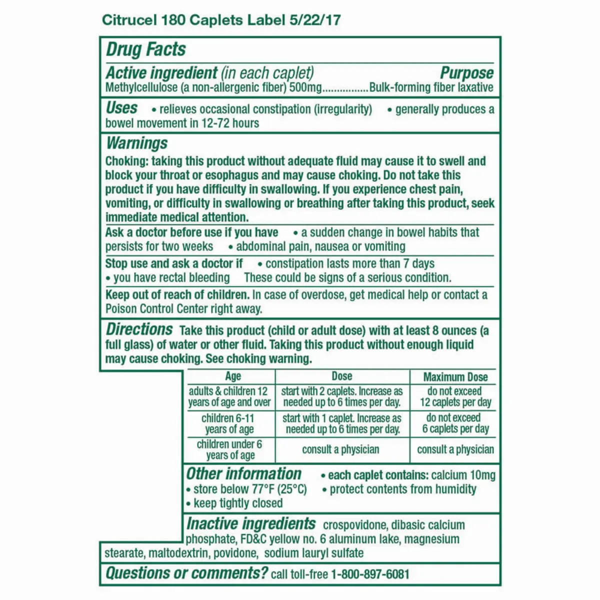 CITRUCEL Fiber Therapy Caplets for Irregularity, Easy to Swallow, 180 Count | Supports Regularity & Soft Stool - view 8