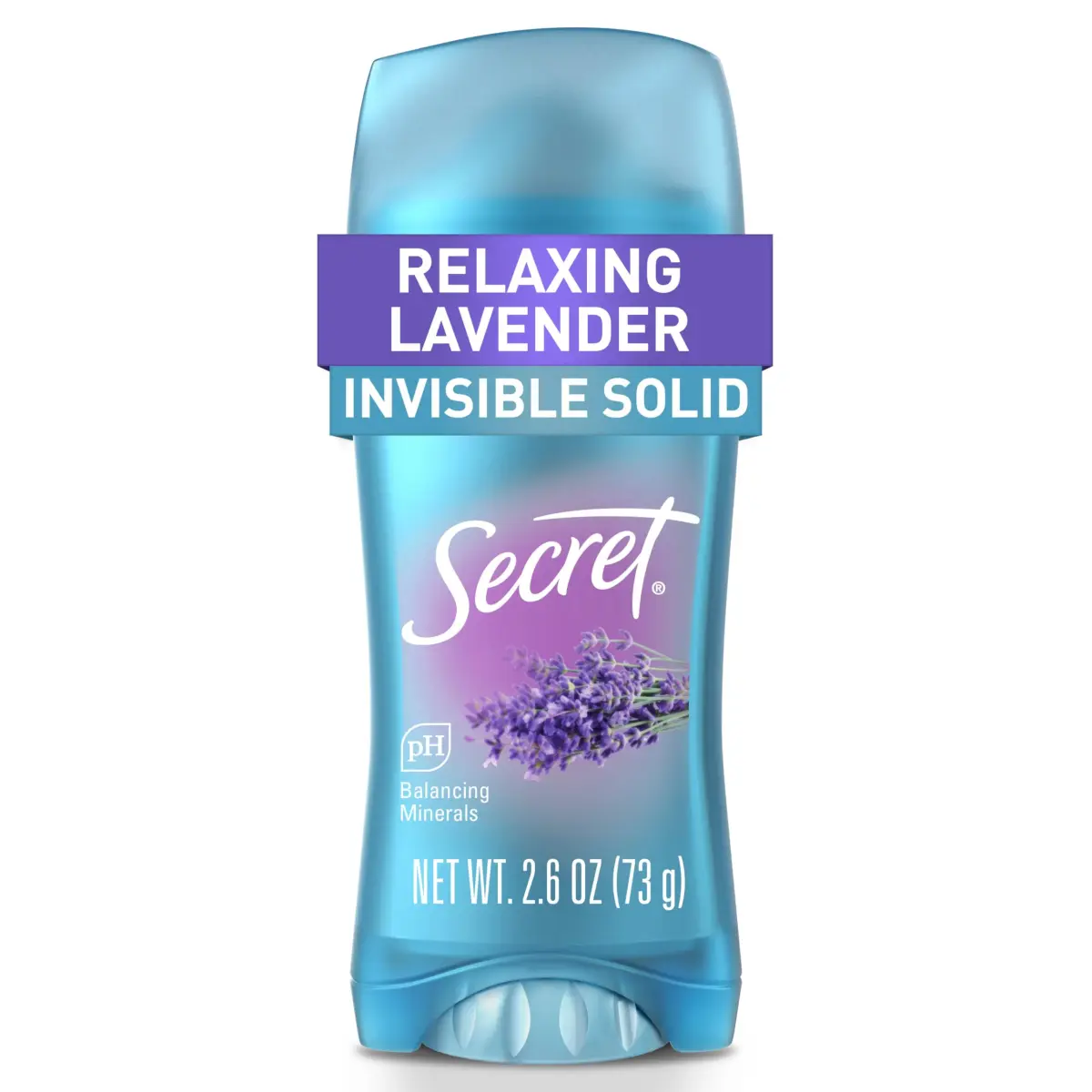 Secret Invisible Solid Antiperspirant Deodorant for Women, Lavender Scent, 2.6 oz - main product image