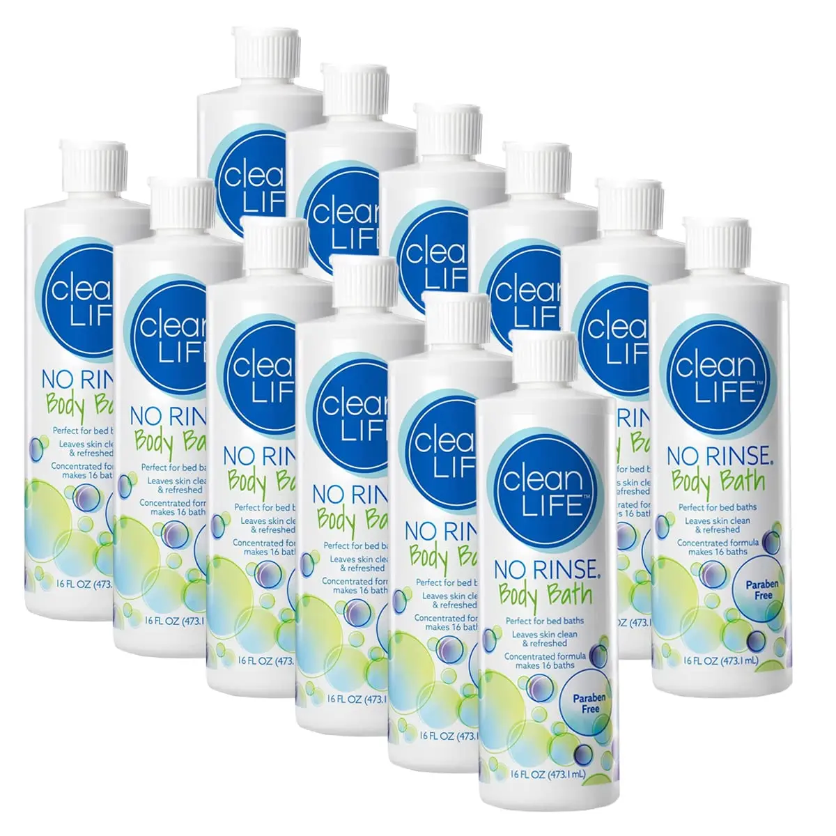 No-Rinse Body Bath 16 fl oz | Gentle, Concentrated Liquid for Post-Surgery & Elderly Care - main product image