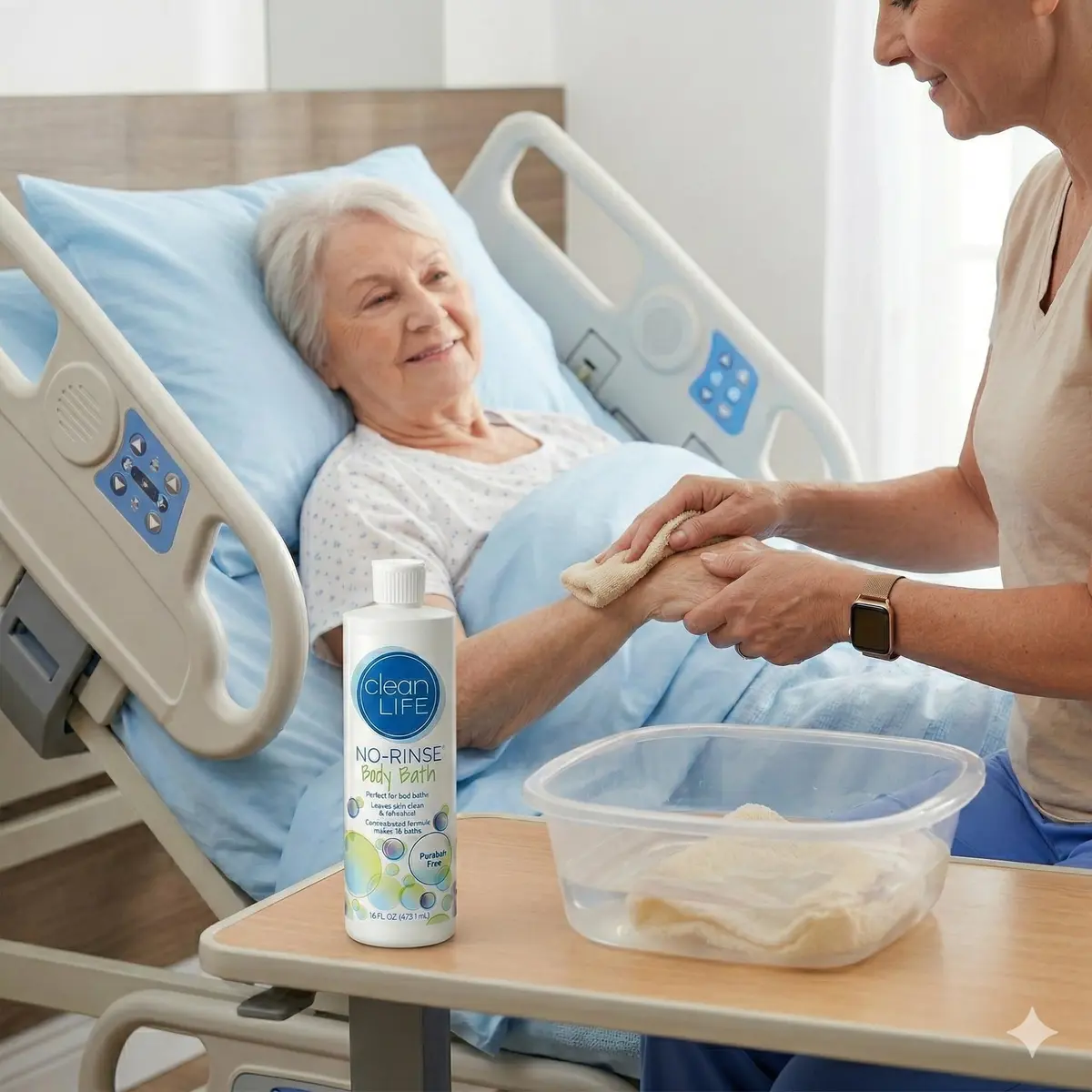 No-Rinse Body Bath 16 fl oz | Gentle, Concentrated Liquid for Post-Surgery & Elderly Care - view 4