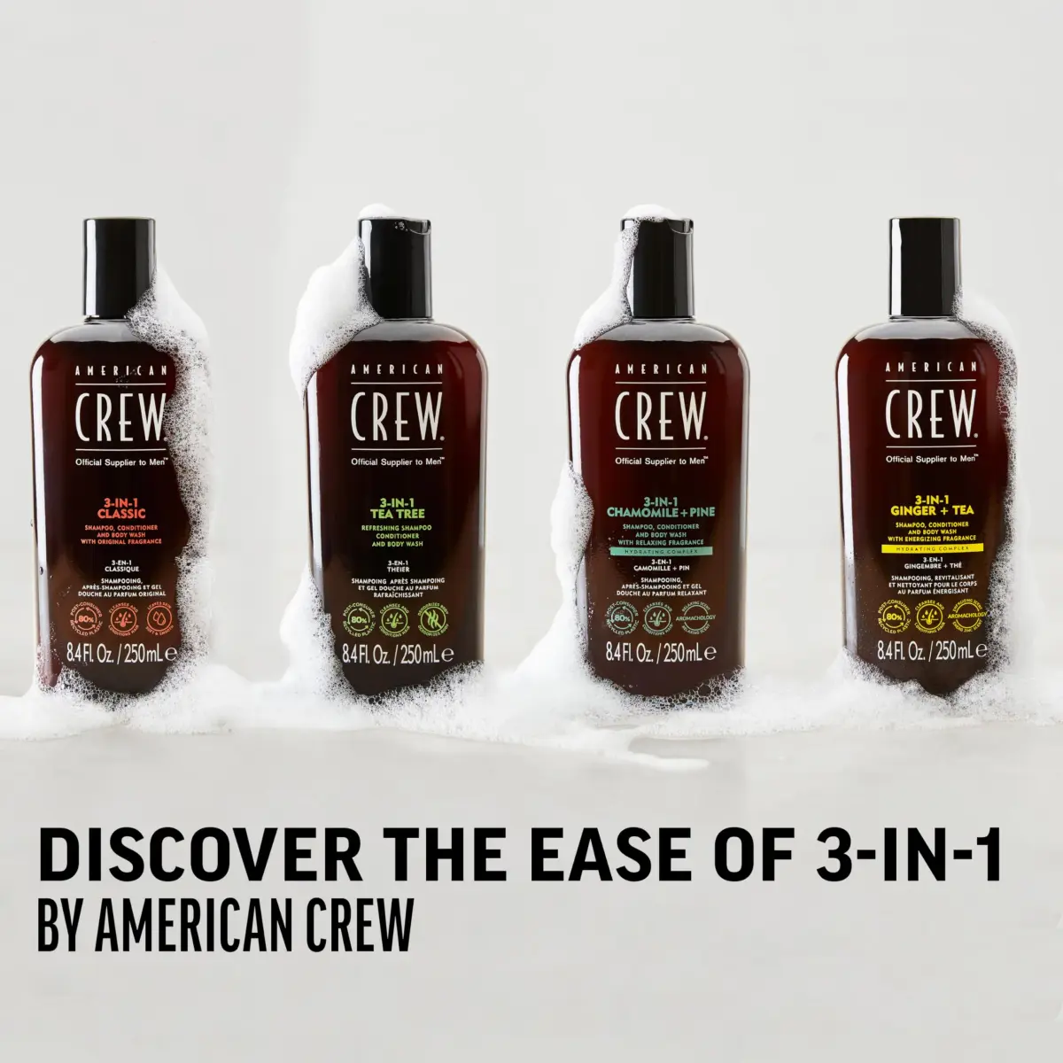 American Crew 3-in-1 Shampoo, Conditioner & Body Wash 450ml (15.2 fl oz) | Classic Scent for Men - view 6
