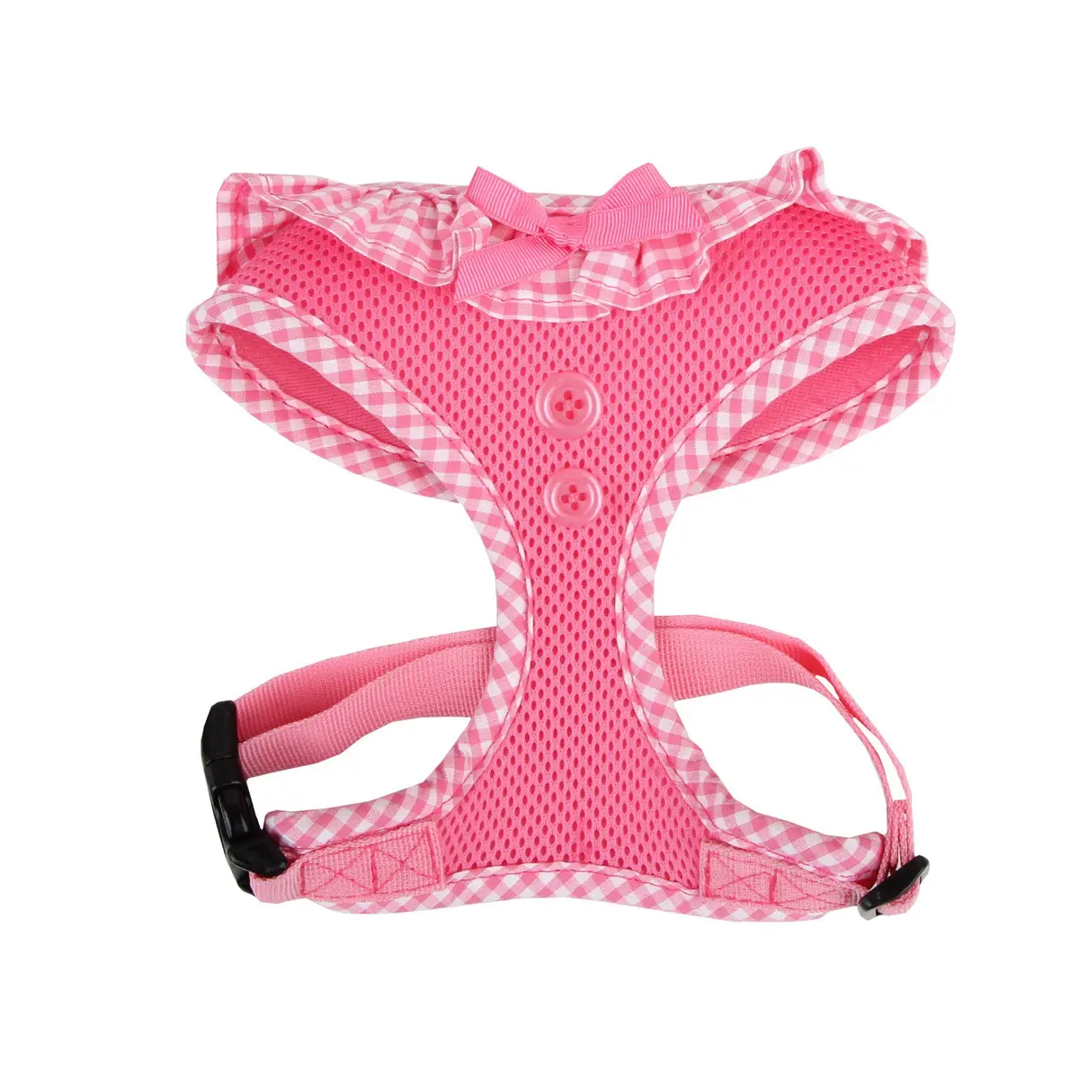 Puppia Vivien Harness Large | Checkered Frills & Adjustable Chest - main product image