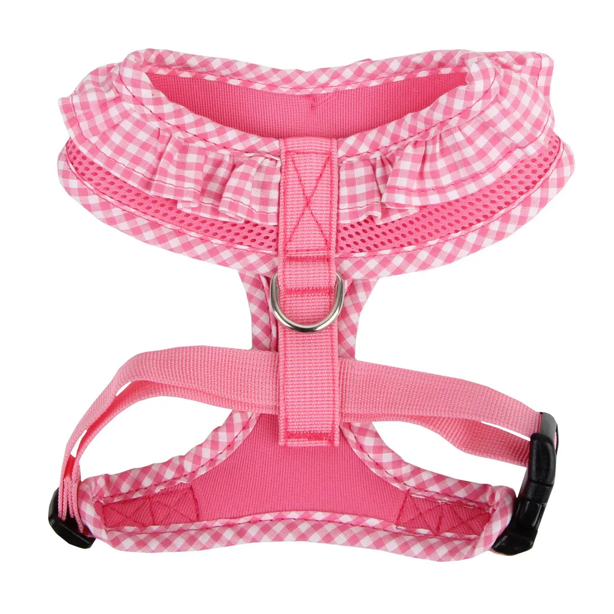Puppia Vivien Harness Large | Checkered Frills & Adjustable Chest - view 2