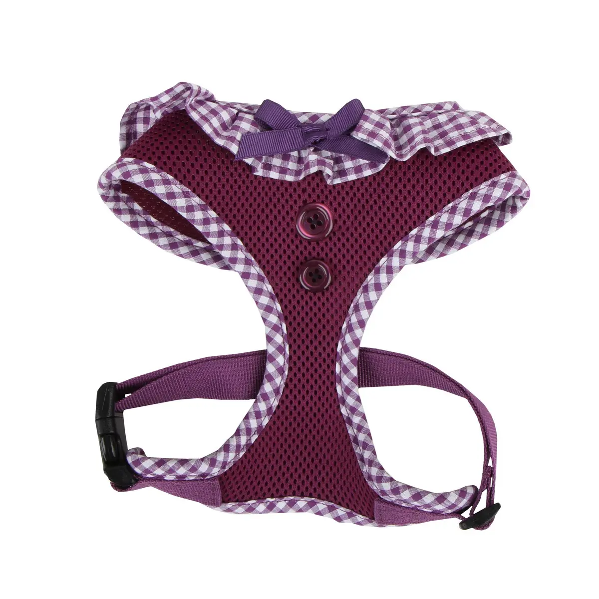 Puppia Vivien Harness Small | Checkered Frills & Adjustable Chest - main product image