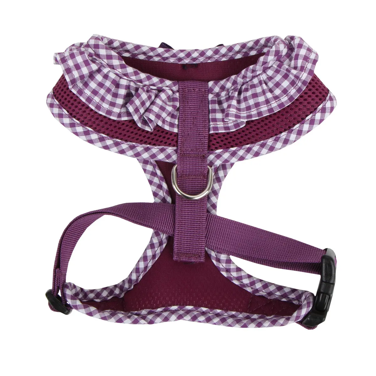 Puppia Vivien Harness Small | Checkered Frills & Adjustable Chest - view 2