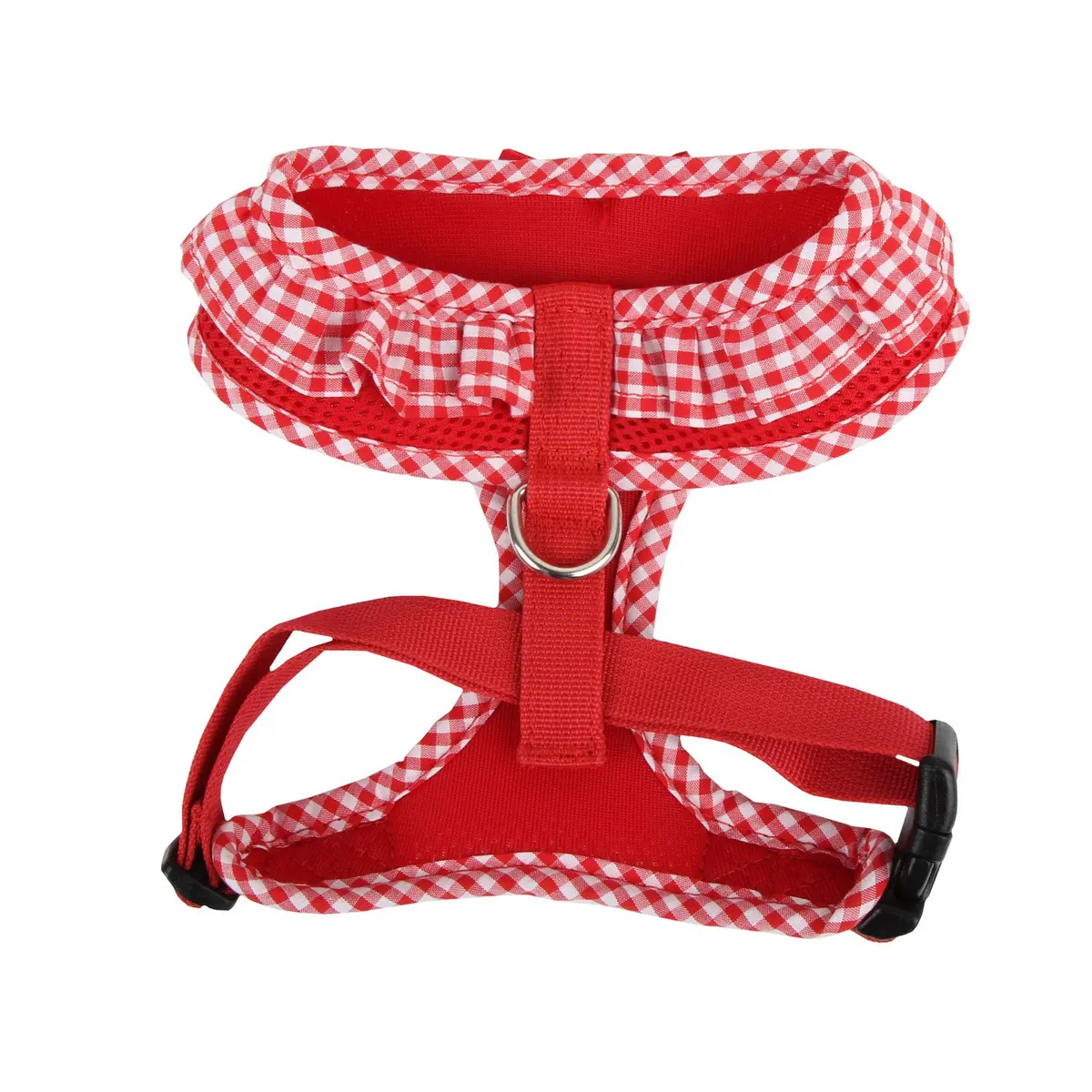 Puppia Vivien Harness Red Large | Breathable Checkered Dog Vest Harness for Large Dogs - view 2