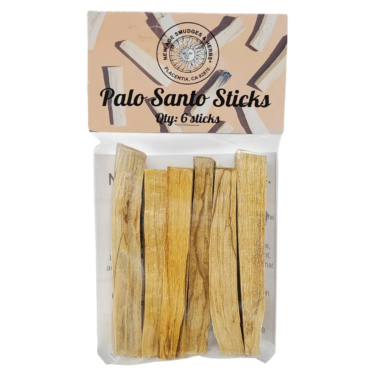 New Age Smudges & Herbs Sacred Palo Santo Wood Incense Sticks | 6 Premium Holy Wood for Cleansing & Meditation - main product image