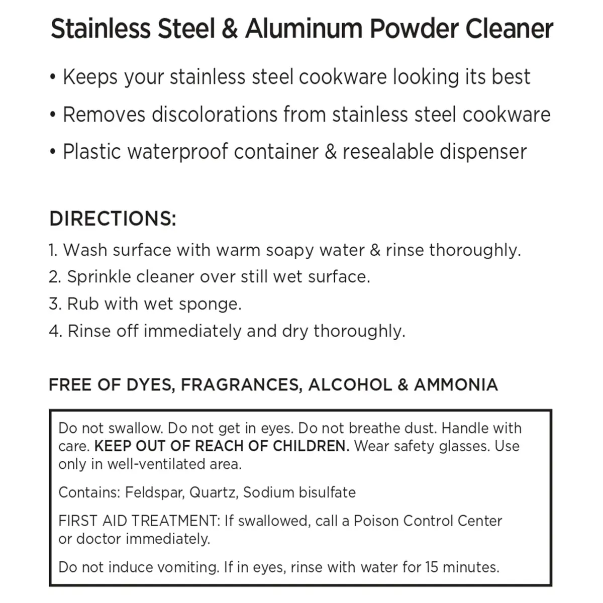 All-Clad Stainless Steel Cleaner Powder 340g (12 Oz) | Restores Shine on Pots & Pans - view 4