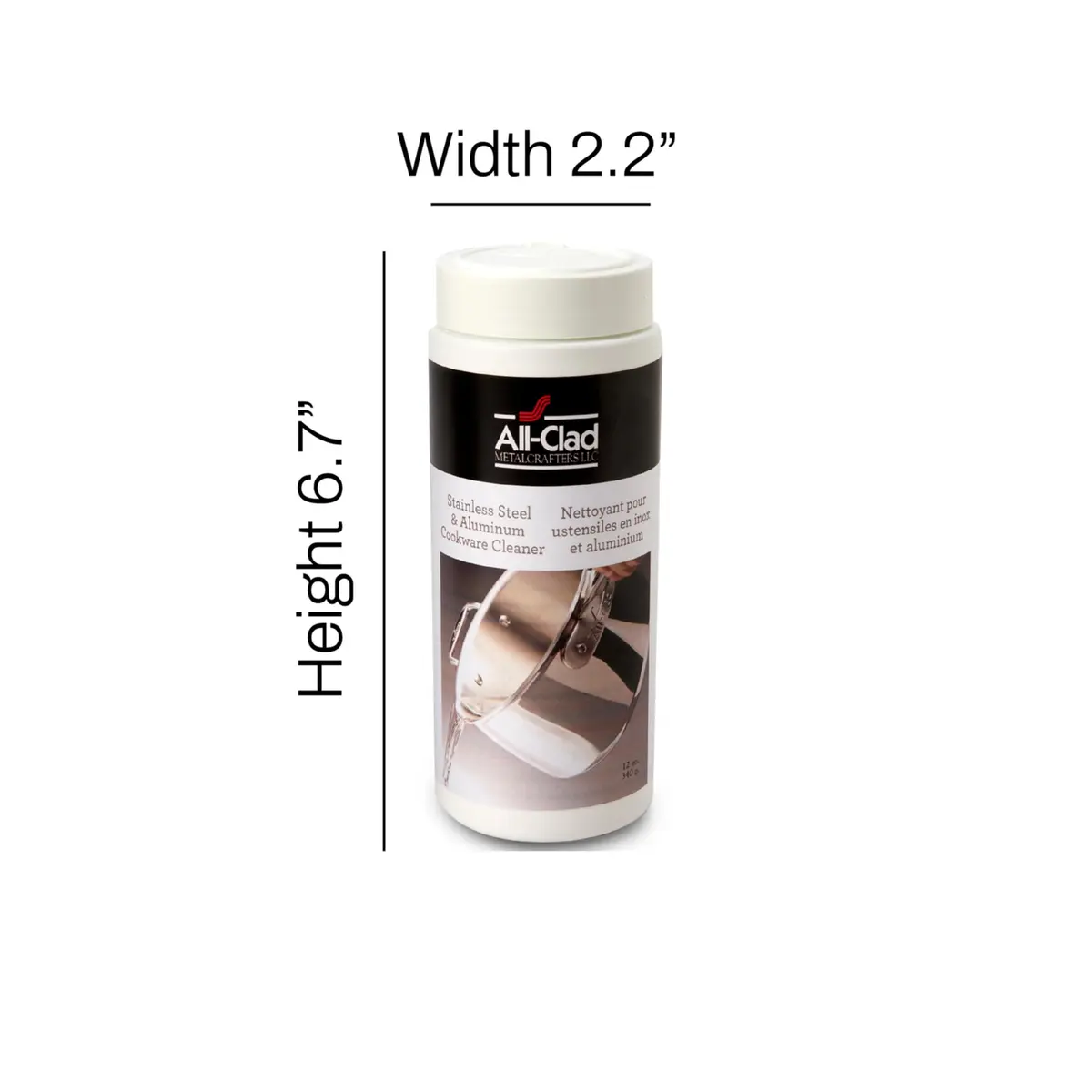 All-Clad Stainless Steel Cleaner Powder 340g (12 Oz) | Restores Shine on Pots & Pans - view 5
