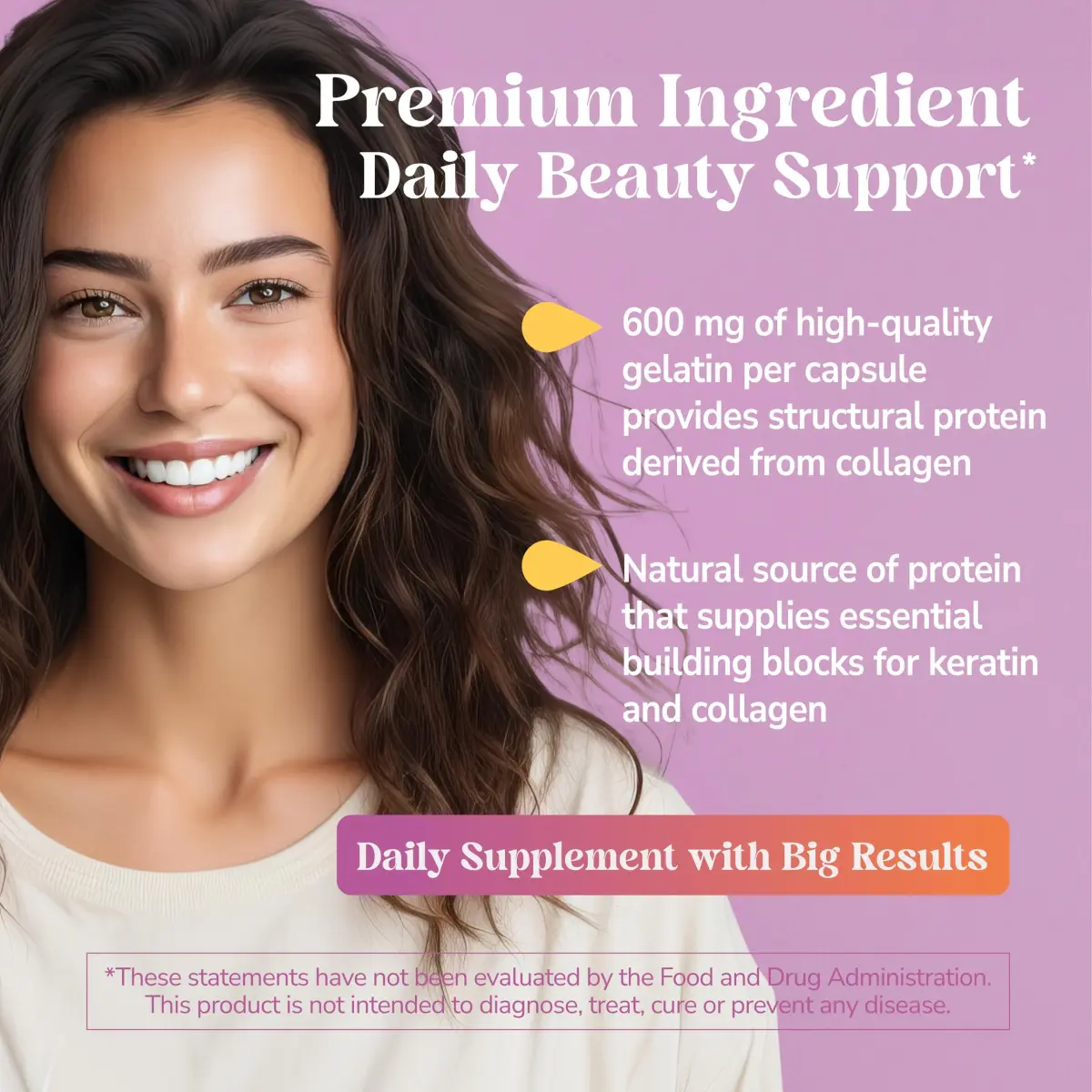 21st Century Gelatin 600mg Capsules 100 Count | Supports Hair, Skin, Nails & Cartilage - view 6