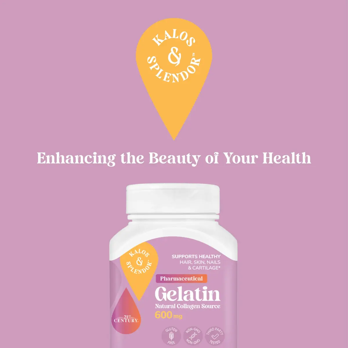 21st Century Gelatin 600mg Capsules 100 Count | Supports Hair, Skin, Nails & Cartilage - view 8
