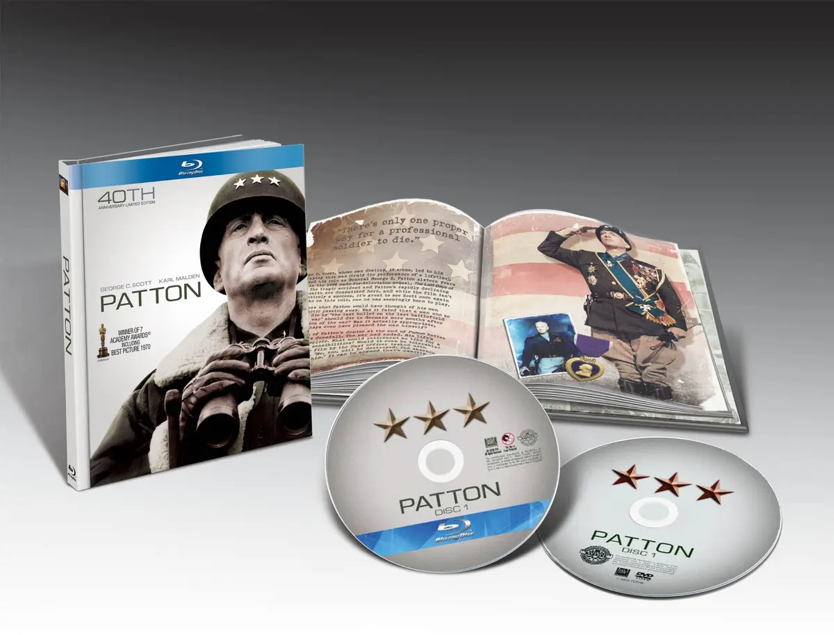 20TH CENTURY STUDIOS Patton (40th Anniversary Limited Edition) Blu-ray Book | 2 Formats, 8 Oscars, Factory Sealed - view 2
