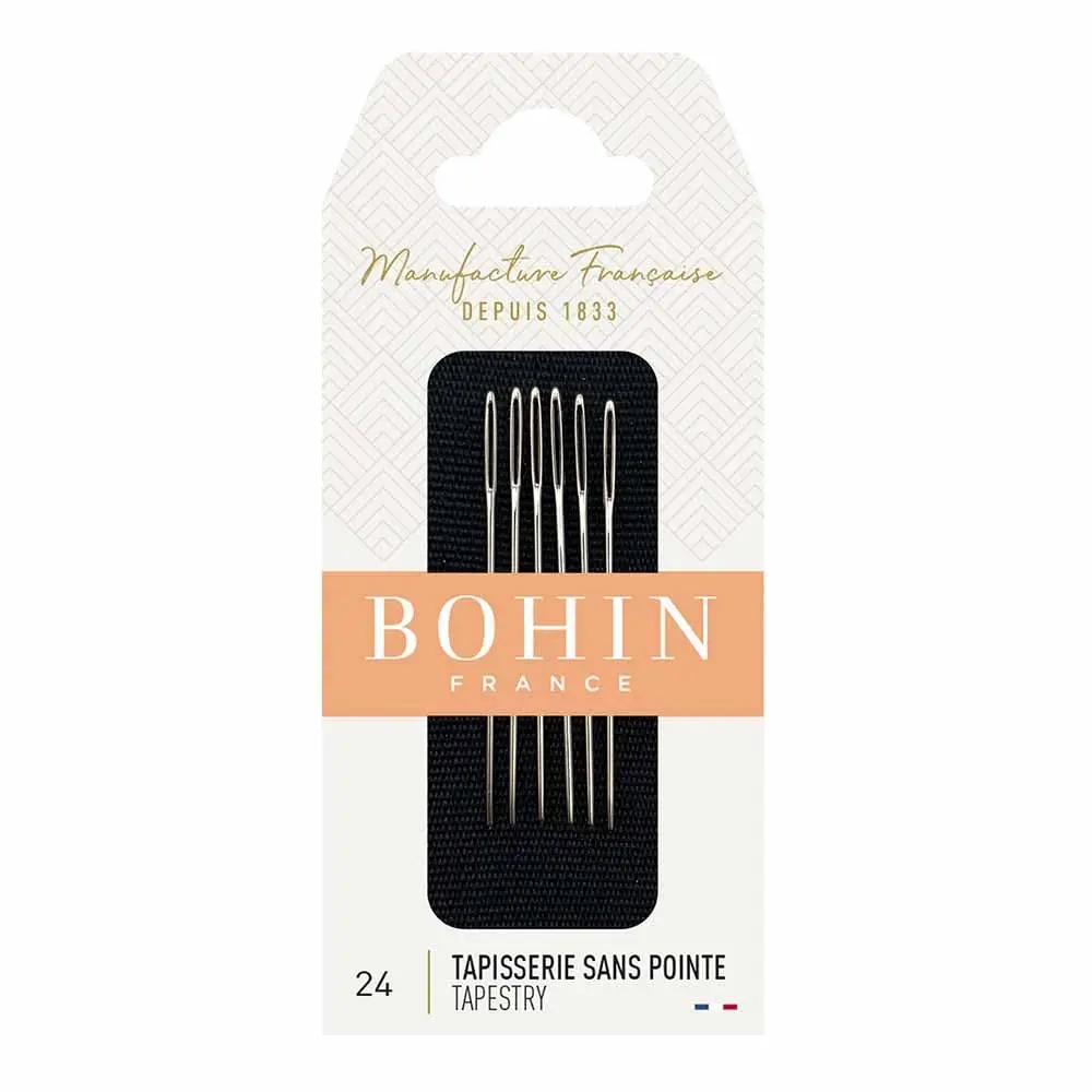 Bohin Tapestry Hand Needles Size 24 | Blunt Point for Canvas (70-120 chars) - main product image