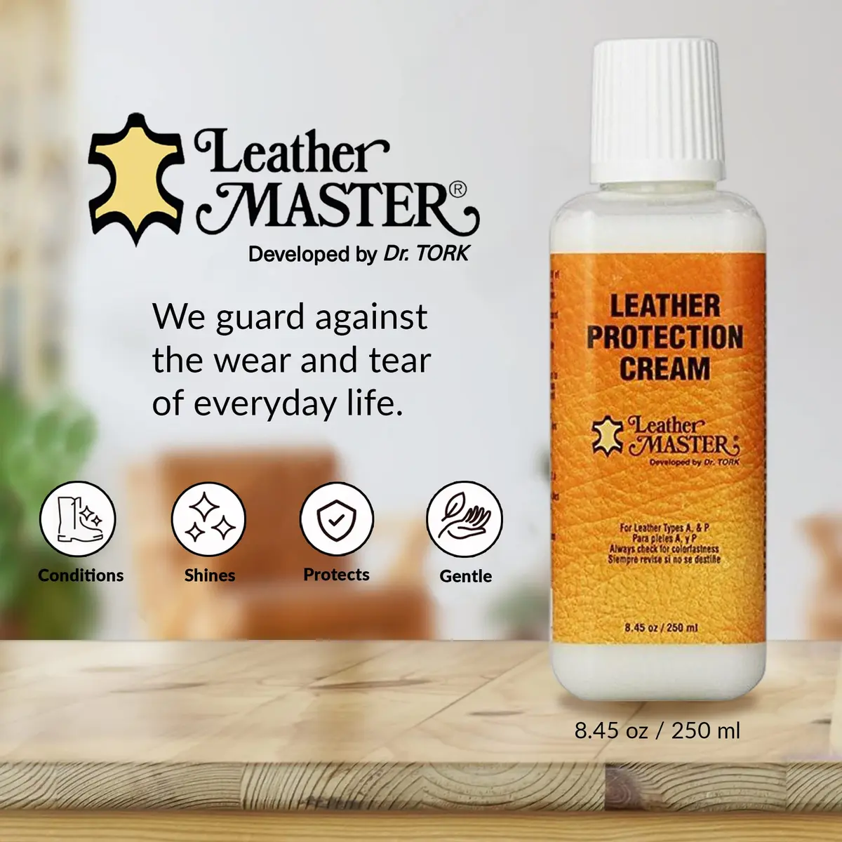 Leather Master Leather Protection Cream 250ml | Water-Based Leather Conditioner & Water Repellent - view 2