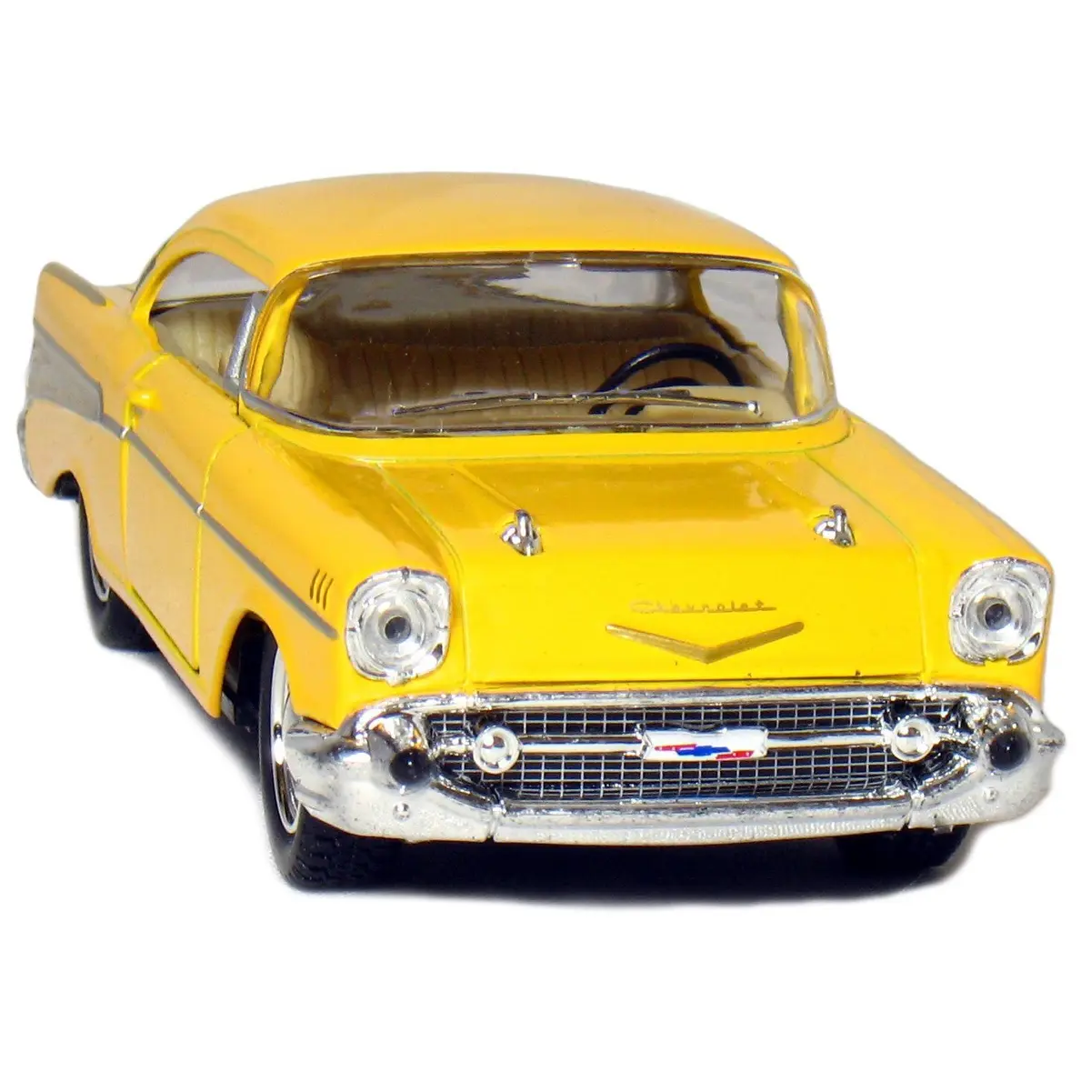 KiNSMART 1957 Chevy Bel Air Coupe 1:40 Scale 5" Die Cast Metal Classic Toy Car (4Set) | Authentic Miniature with Pull-Back Action - view 5