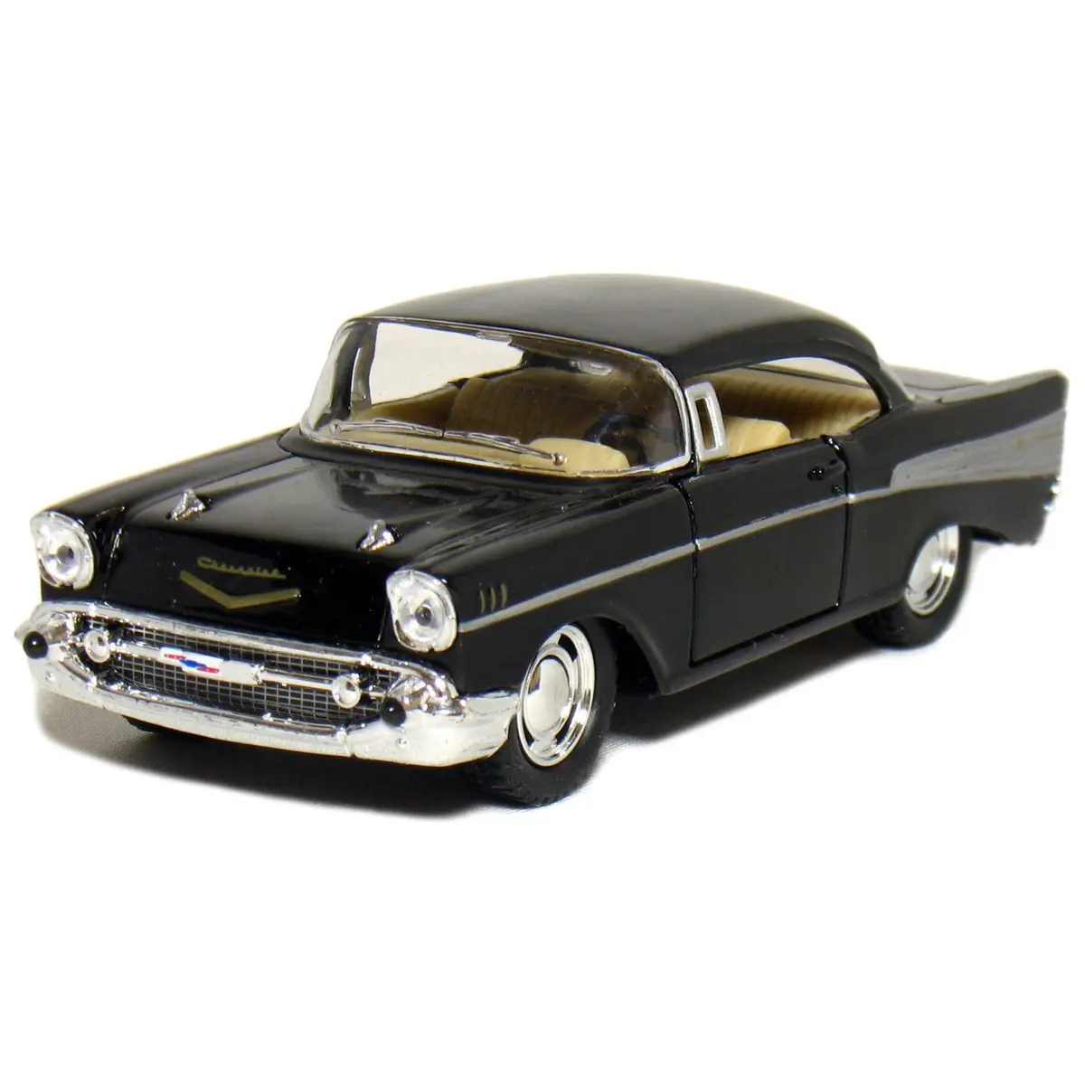 KiNSMART 1957 Chevy Bel Air Coupe 1:40 Scale 5" Die Cast Metal Classic Toy Car (4Set) | Authentic Miniature with Pull-Back Action - view 2