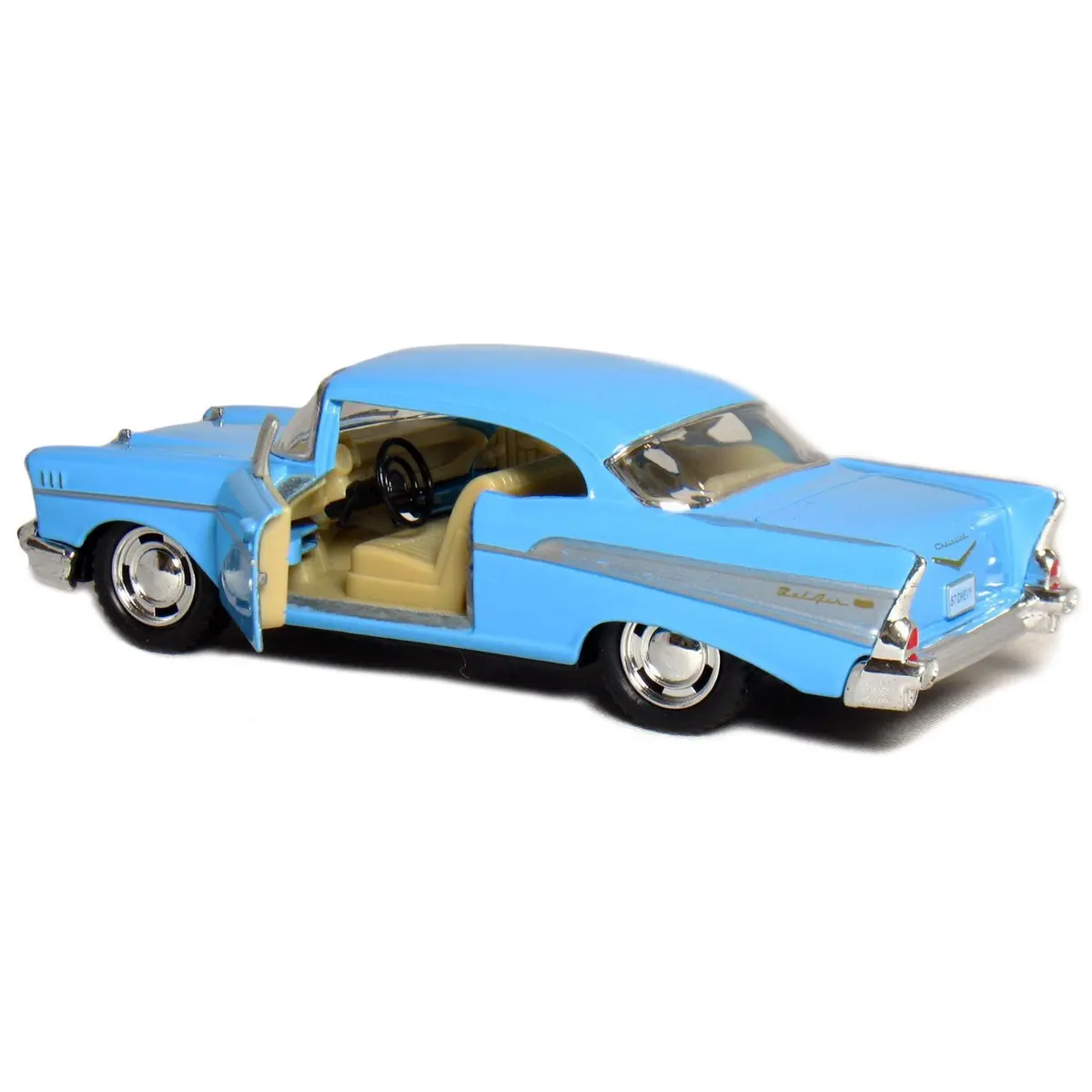 KiNSMART 1957 Chevy Bel Air Coupe 1:40 Scale 5" Die Cast Metal Classic Toy Car (4Set) | Authentic Miniature with Pull-Back Action - view 3