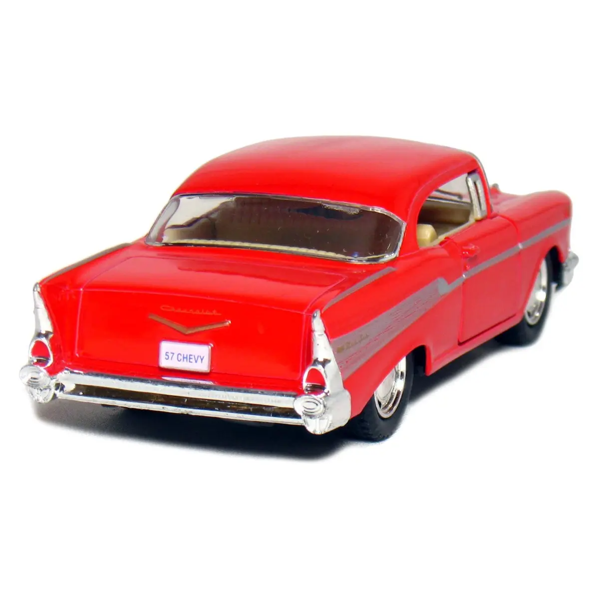KiNSMART 1957 Chevy Bel Air Coupe 1:40 Scale 5" Die Cast Metal Classic Toy Car (4Set) | Authentic Miniature with Pull-Back Action - view 4