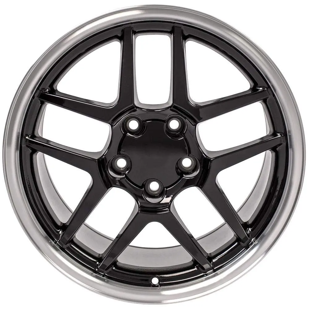 OE Wheels CV04 18x10.5 Gloss Black Machined Lip | 5x120.65 Bolt Pattern, 56ET Offset - view 2