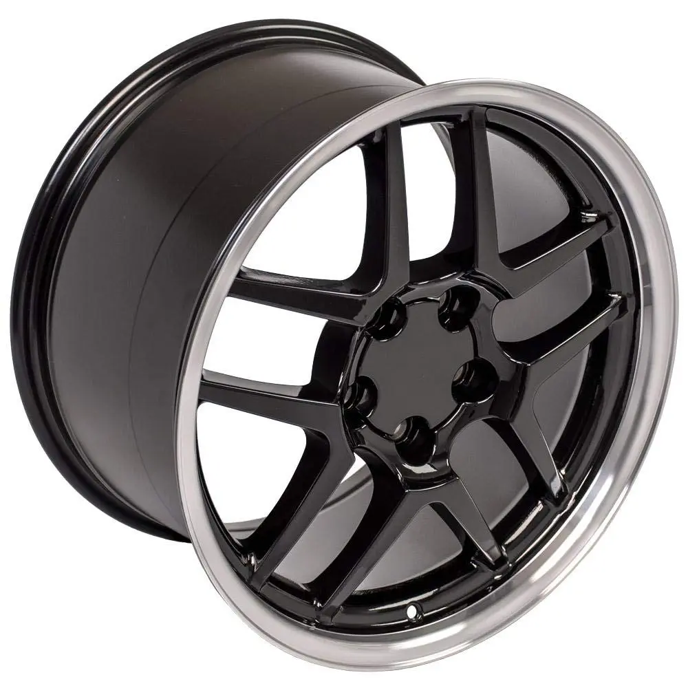 OE Wheels CV04 18x10.5 Gloss Black Machined Lip | 5x120.65 Bolt Pattern, 56ET Offset - view 4