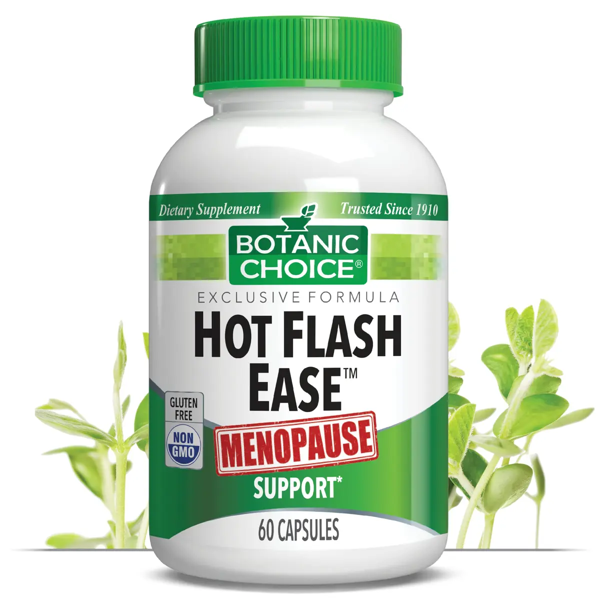 Botanic Choice Menopause Hot Flash Relief Supplement | Herbal Balance for Women, Gluten Free, 60 Capsules - main product image