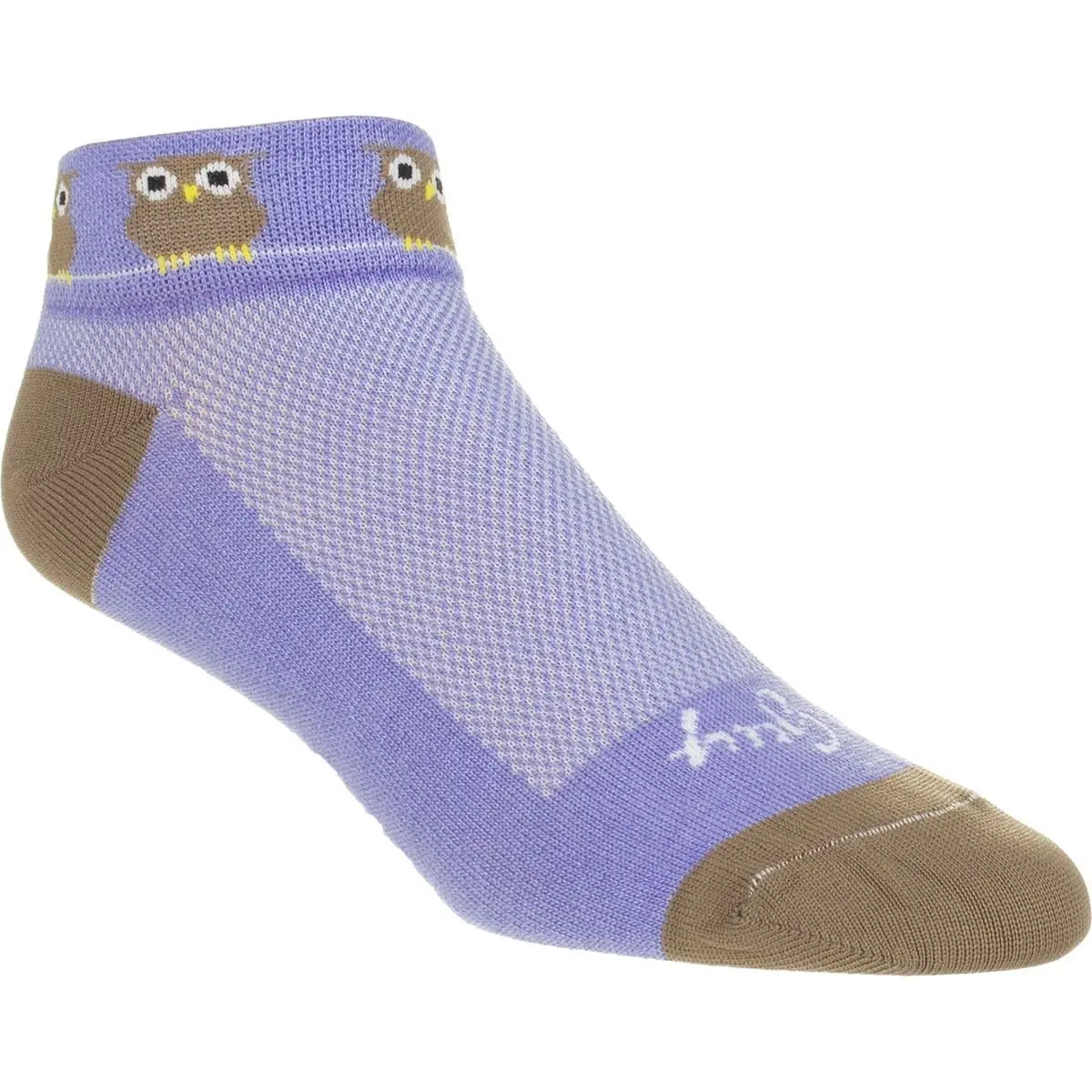 SockGuy Women's 1in Cycling/Running Socks (Owl, Small/Medium) | Ultra-wicking Micro Denier Acrylic - main product image
