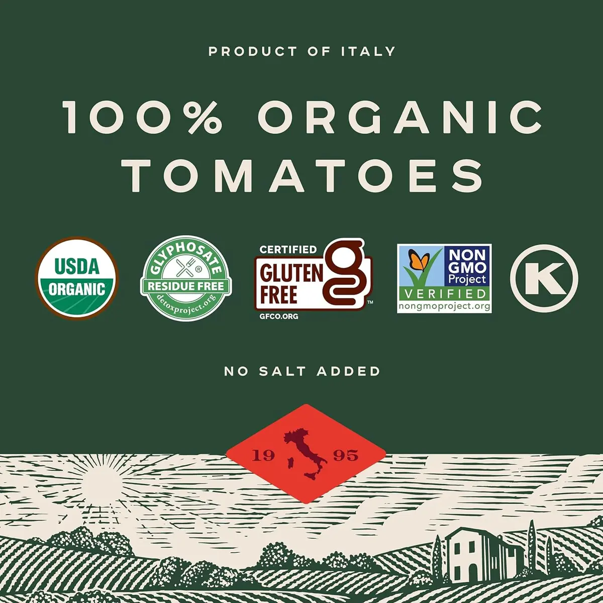 bionaturae Organic Whole Peeled Tomatoes 28.2 Oz | Authentic Italian Organic, Non-GMO, No Added Salt & Sugar - view 7