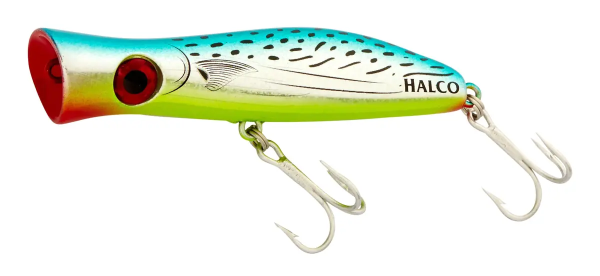 Halco RP105#H69 105 Roosta Popper, Bonito | Heavy Duty Topwater Lure for Saltwater Fish - main product image