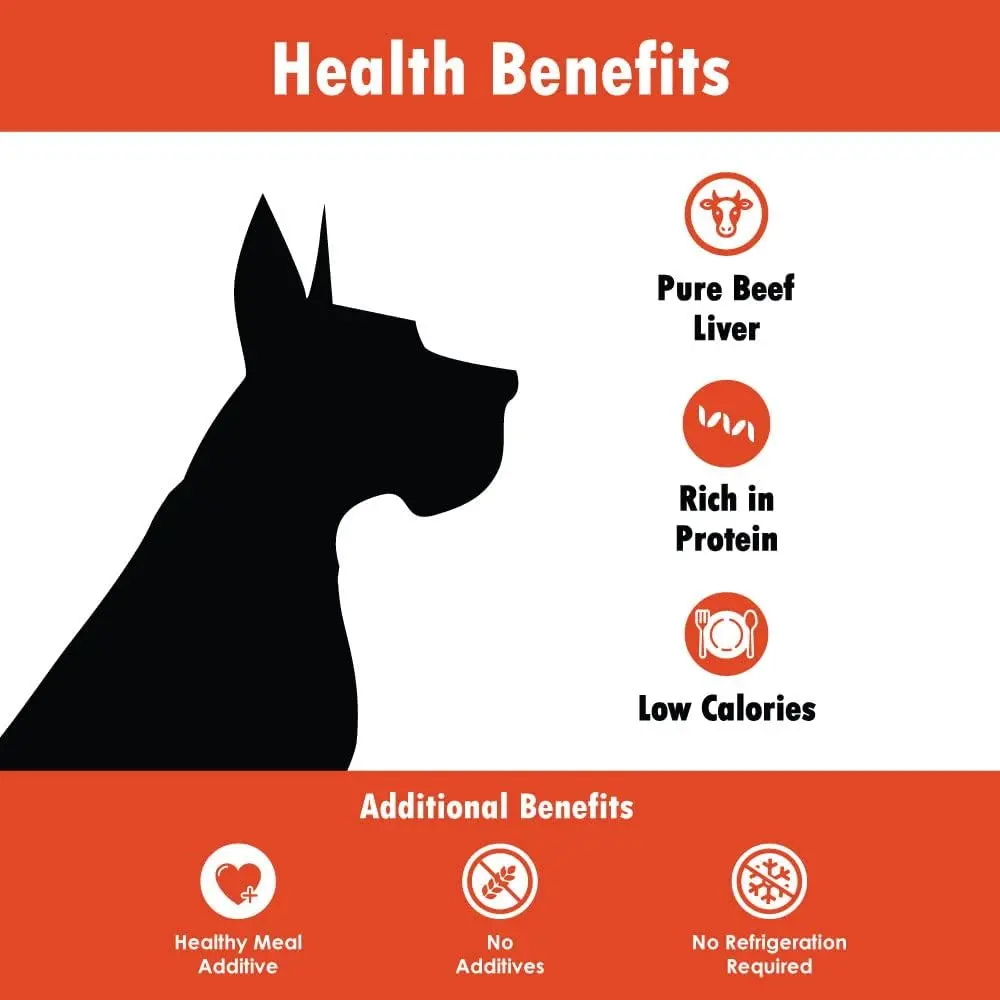 Liver Bits Freeze Dried Dog Treats | 19.5-oz All Natural Beef Liver, Low Calorie, USA Import (70-120c) - view 2