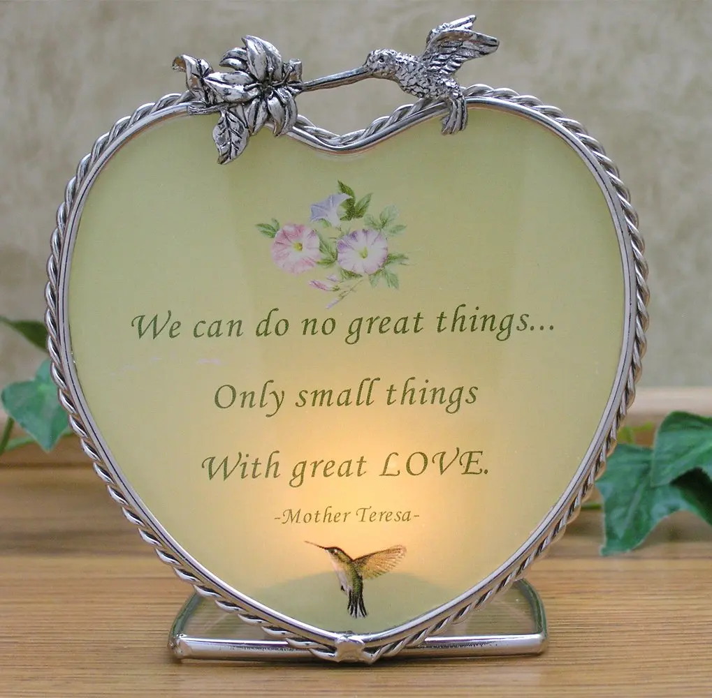 BANBERRY DESIGNS Inspirational Candle Holder with 'Do Small Things with Great Love' Quote – Decorative Glass Votive for Home Décor, Prayer & Gift, 3 x 4 x 4 Inch - view 6
