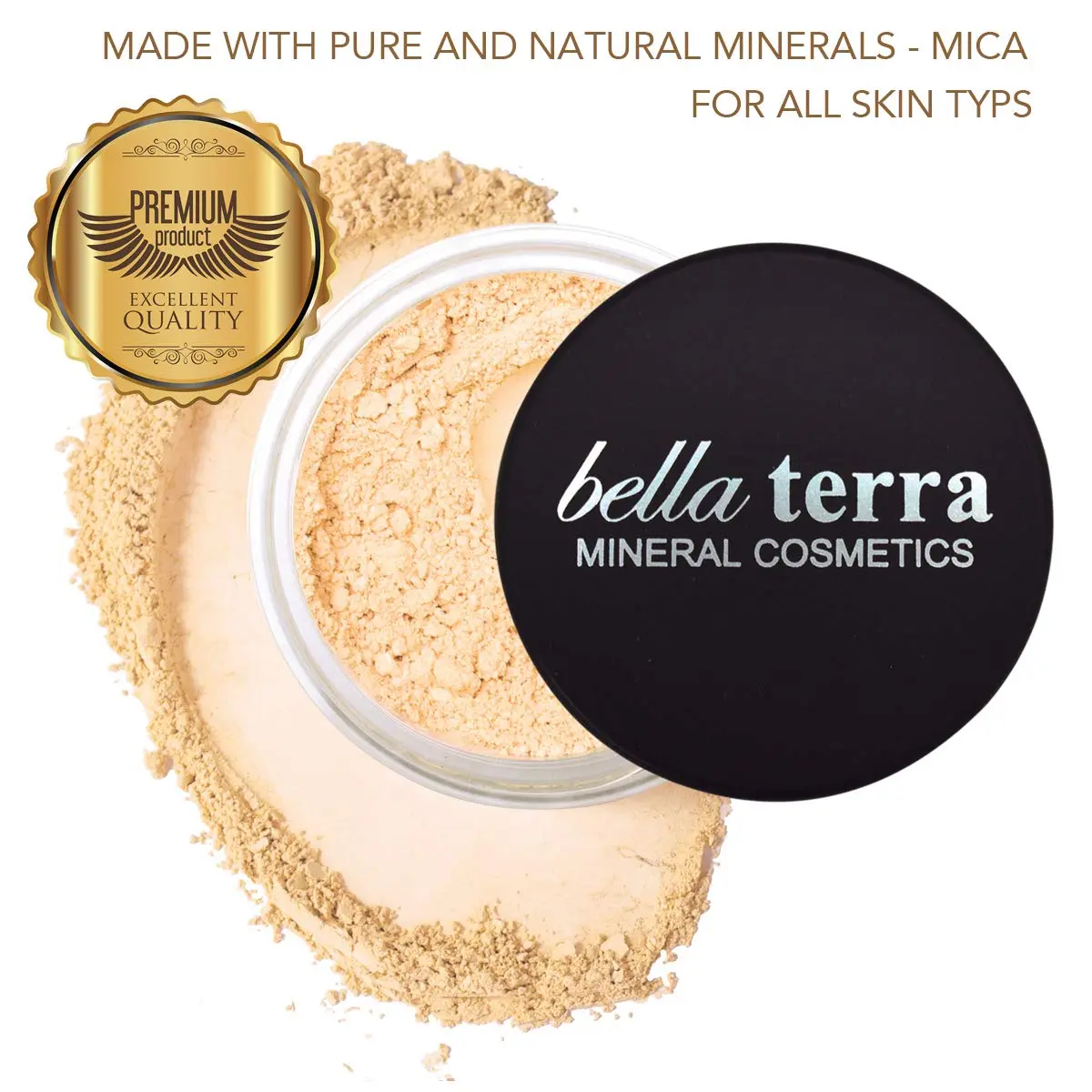 Bellaterra Cosmetics Mineral Powder Foundation – Ultra | Deep Cool Shade | Matte Finish | 9g - view 2