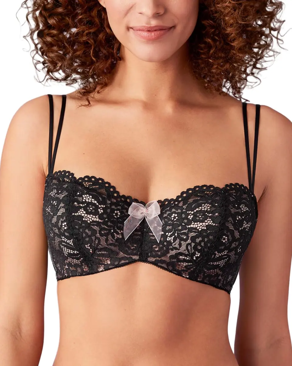b.tempt'd by Wacoal Women's Ciao Bella Lightly Padded Balconette Underwire Bra, 36C | Feminine floral lace support for daily comfort - main product image