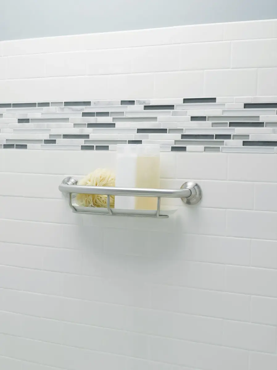 Moen LR2356DBN Bathroom Safety Grab Bar with Shelf 40.64 cm (16 Inch) | ADA Compliant Support - view 7