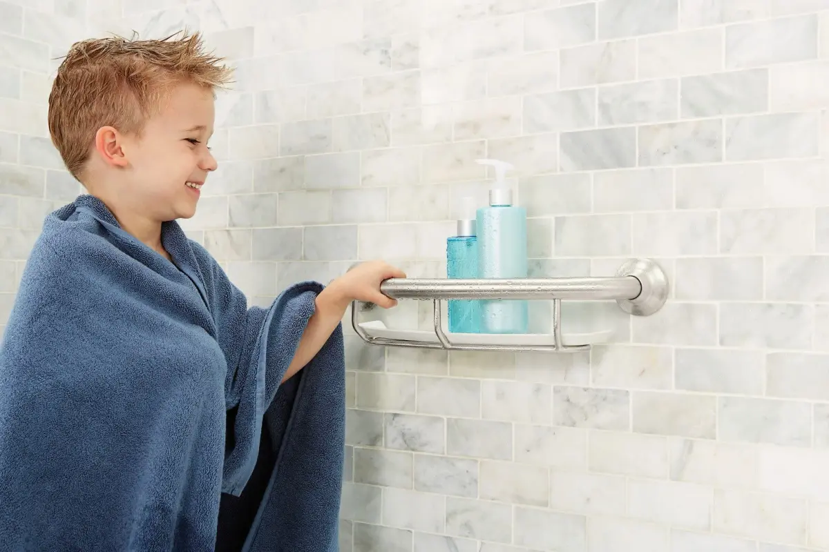 Moen LR2356DBN Bathroom Safety Grab Bar with Shelf 40.64 cm (16 Inch) | ADA Compliant Support - view 8