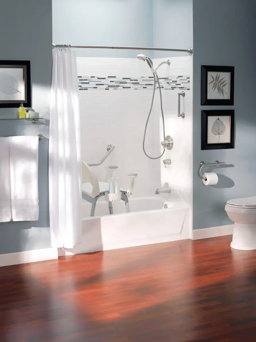 Moen LR2356DBN Bathroom Safety Grab Bar with Shelf 40.64 cm (16 Inch) | ADA Compliant Support - view 9