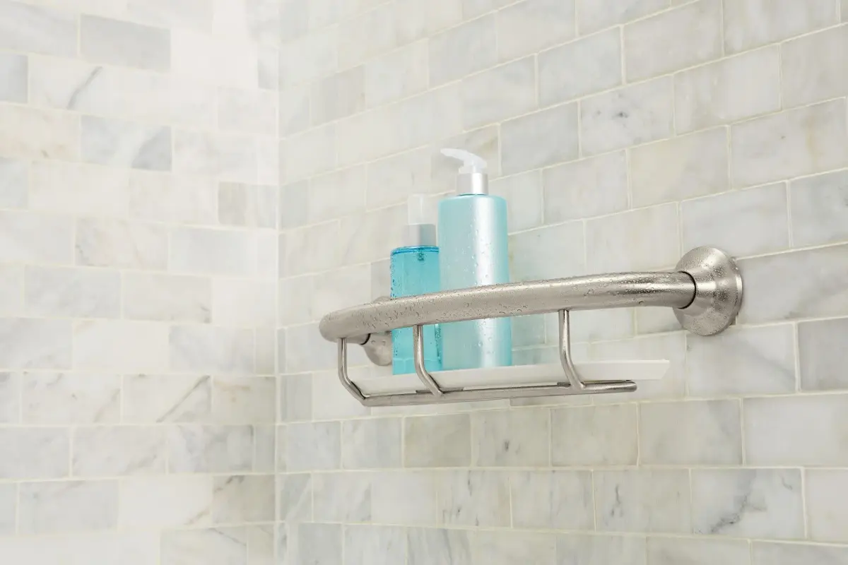 Moen LR2356DBN Bathroom Safety Grab Bar with Shelf 40.64 cm (16 Inch) | ADA Compliant Support - view 2