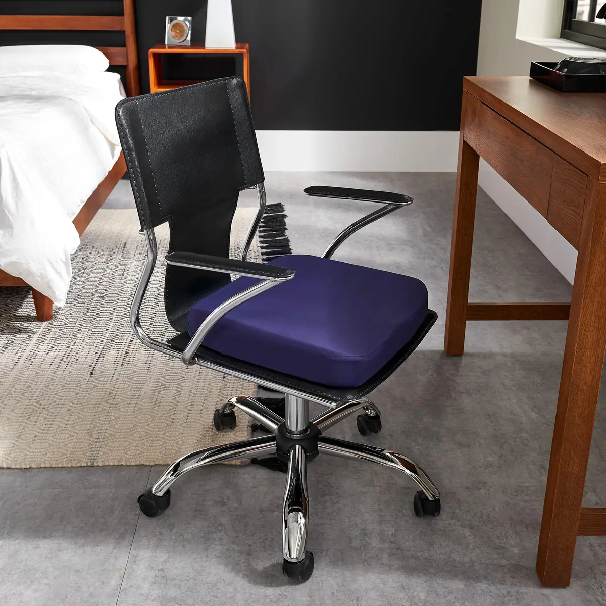 Tempur-Pedic Seat Cushion Medium Dark Navy Blue | Pressure-Relieving Memory Foam for All-Day Comfort - view 4