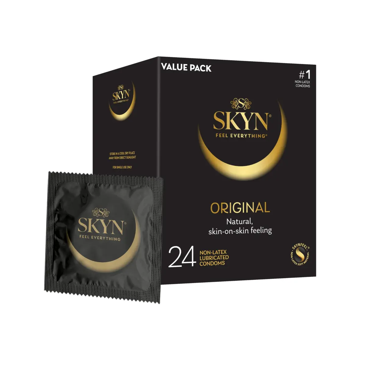 SKYN Original Condoms, 24 Count (Pack of 1) | Latex-Free Polyisoprene Condoms for Enhanced Experience - main product image