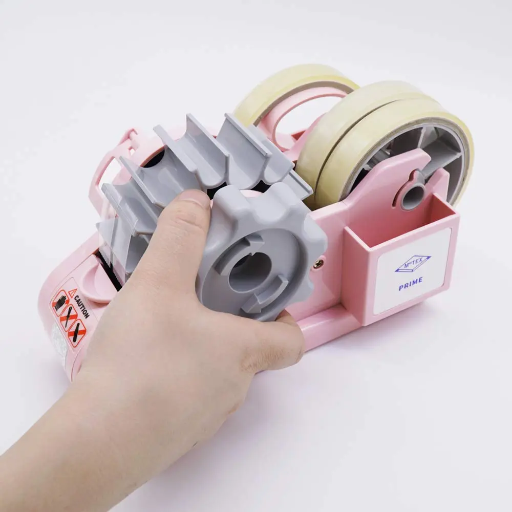 Motex Tape Dispenser Compatible with 3 Inch Core Tapes | Durable, Easy to Use, Pink - view 2