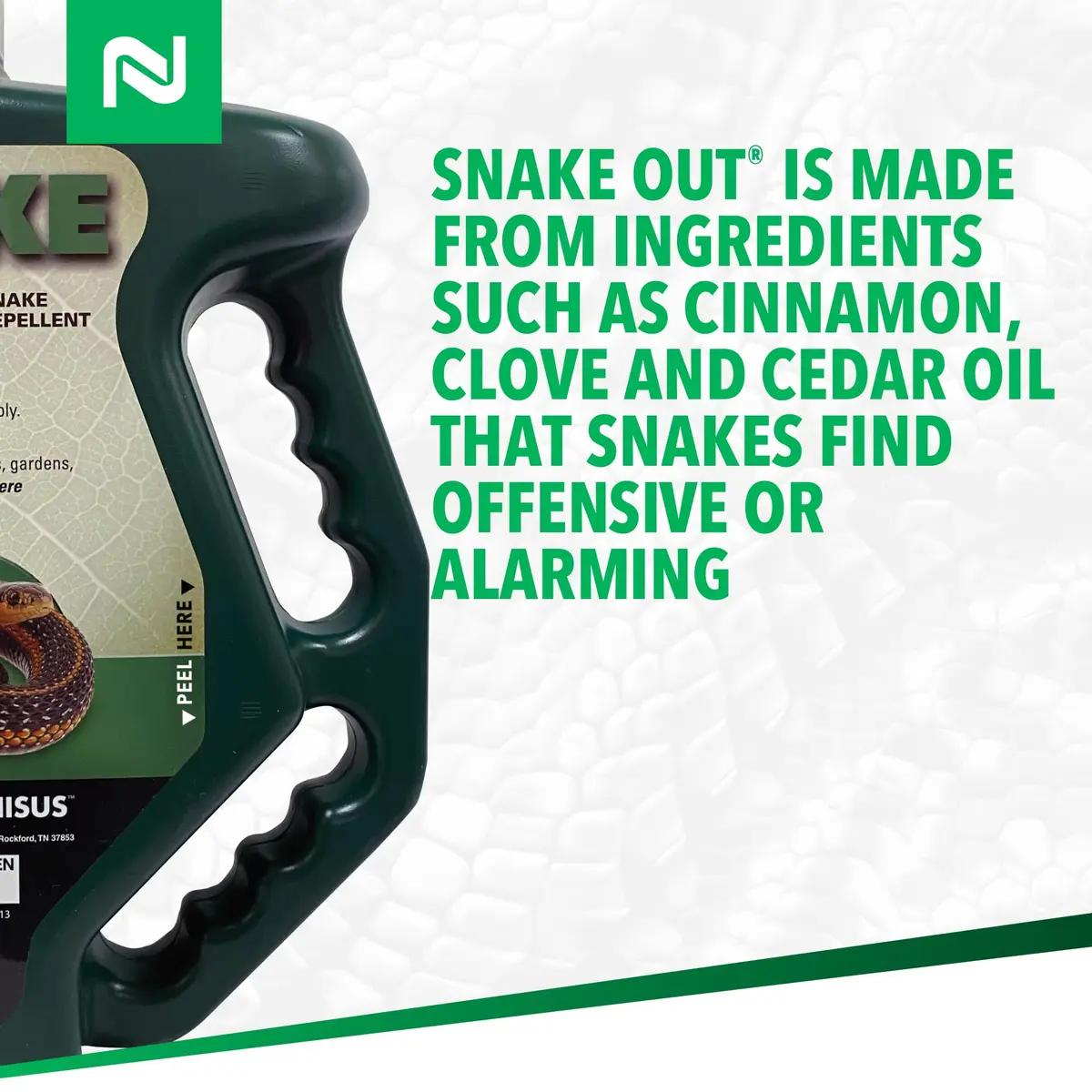 Nisus Snake Out Snake Repellent, Biodegradable, 4 lbs | Natural cinnamon & clove oils repel snakes - view 2