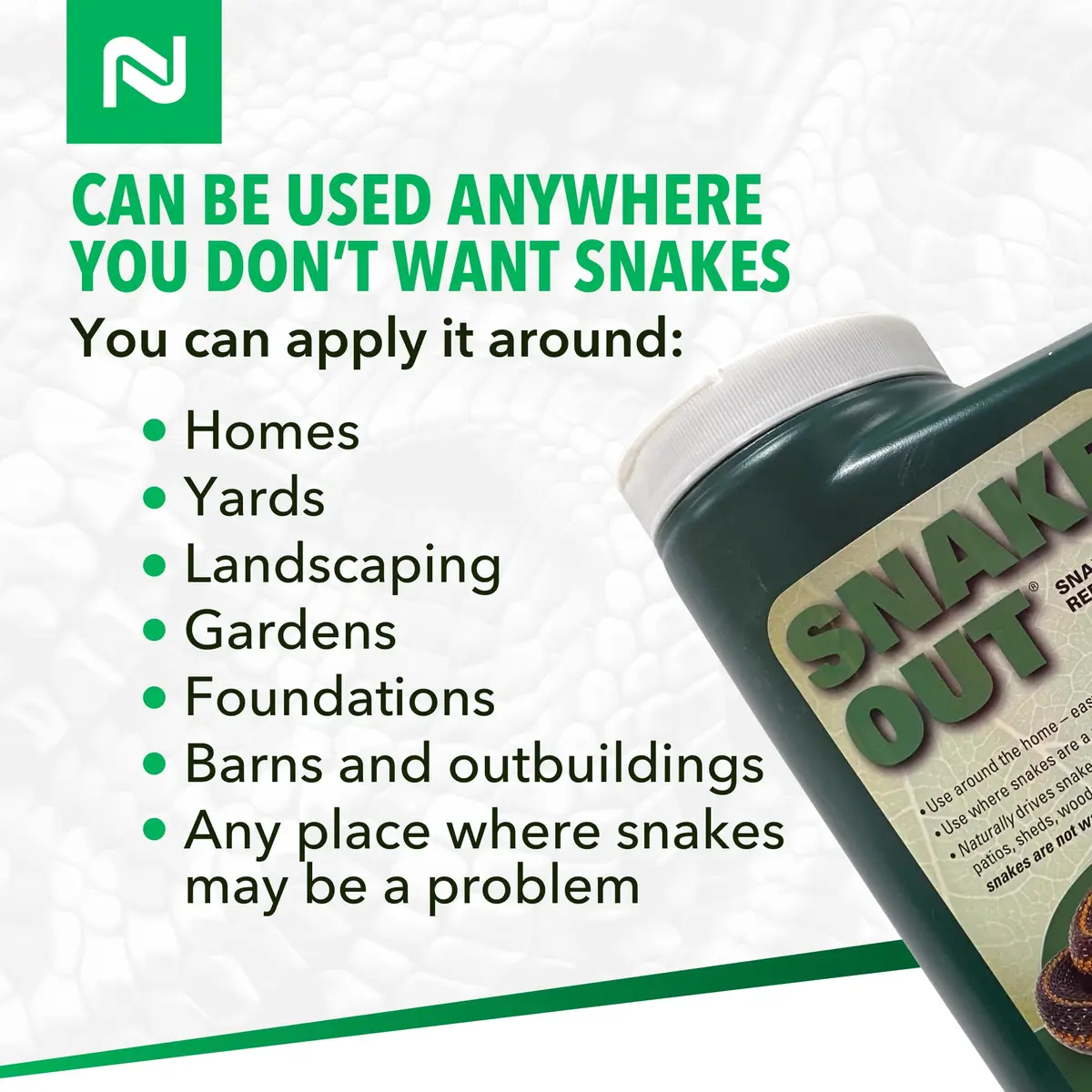 Nisus Snake Out Snake Repellent, Biodegradable, 4 lbs | Natural cinnamon & clove oils repel snakes - view 3