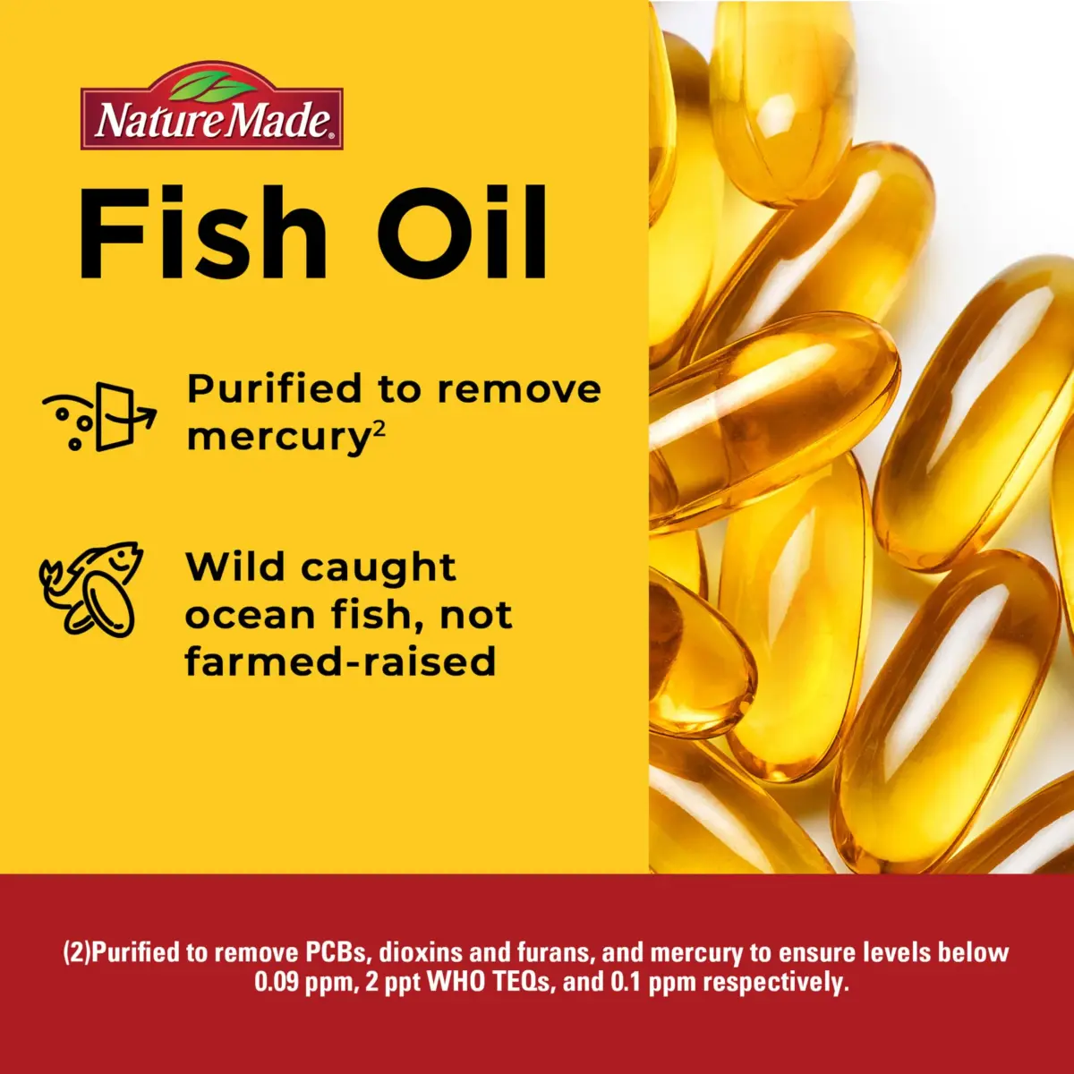 Nature Made Burp Less Fish Oil Omega 3 1000mg Softgels 150 Count | Heart Health Support Supplement - view 3